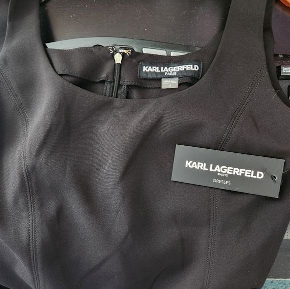 64- NWT KARL LAGERFIELD PARIS CREPE SHEATH DRESS - Picture 9 of 10